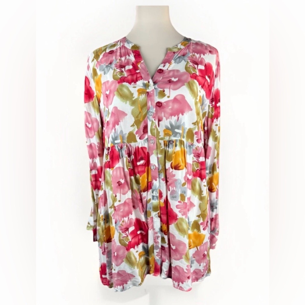 Floral Button-Up Blouse